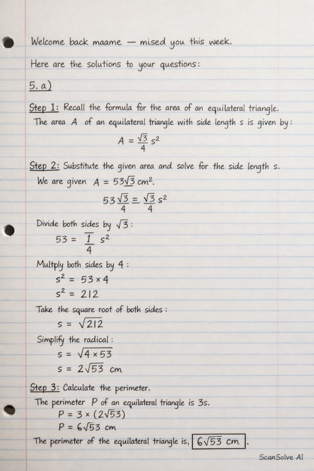 Handwritten step-by-step solution preview
