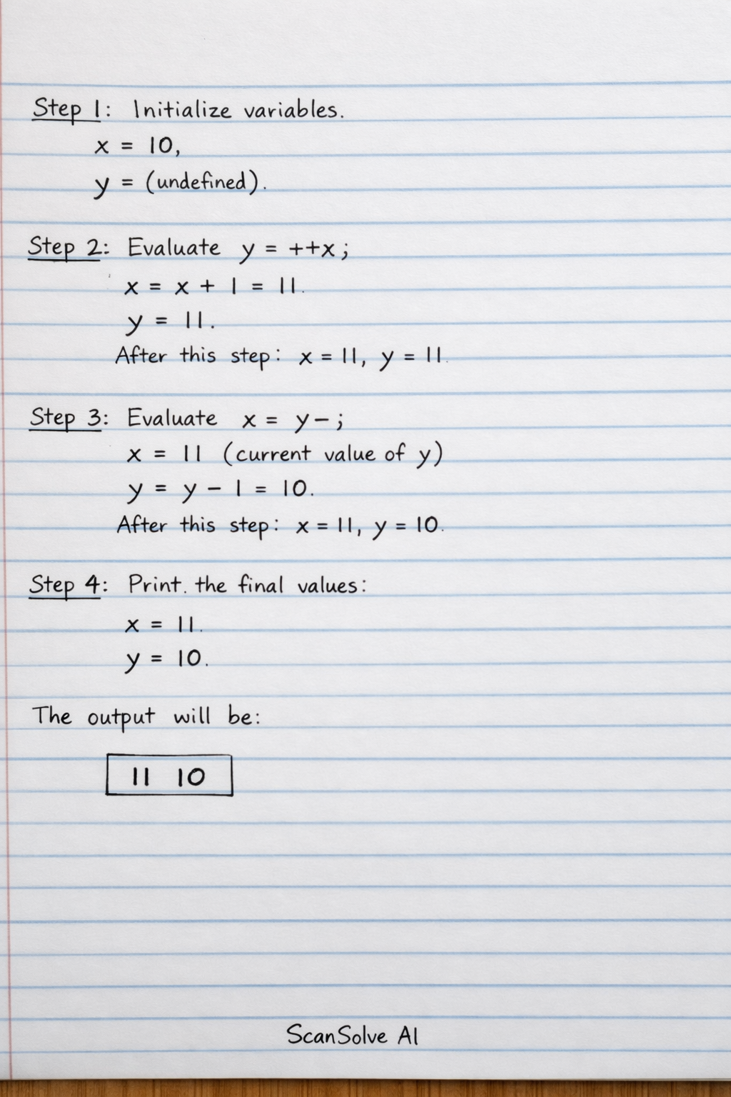 Handwritten step-by-step solution preview