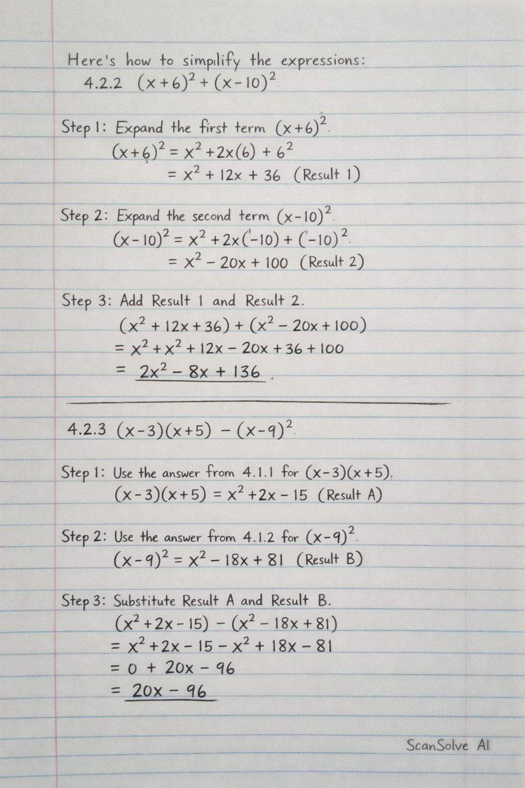Handwritten step-by-step solution preview