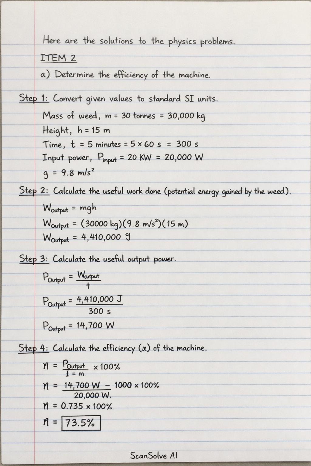 Handwritten step-by-step solution preview