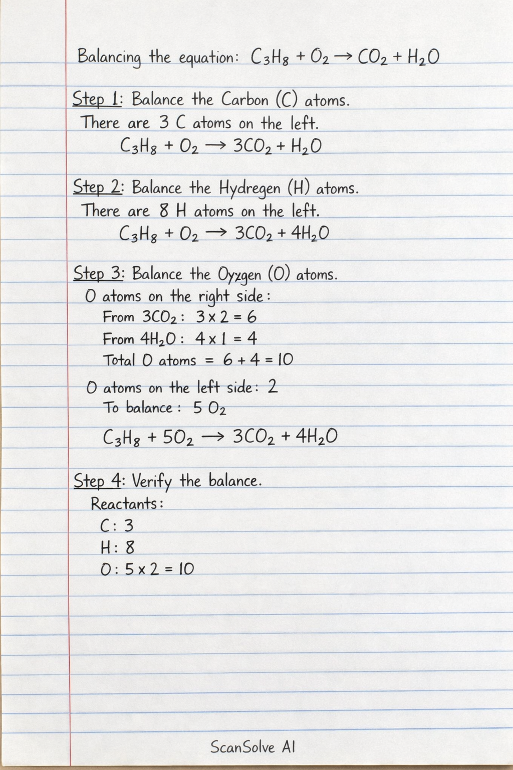 Handwritten step-by-step solution preview