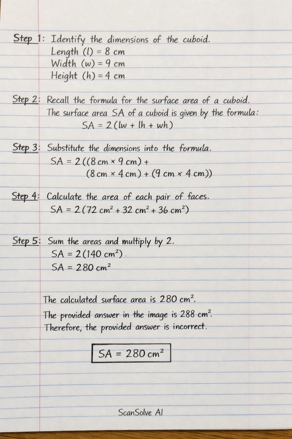 Handwritten step-by-step solution preview