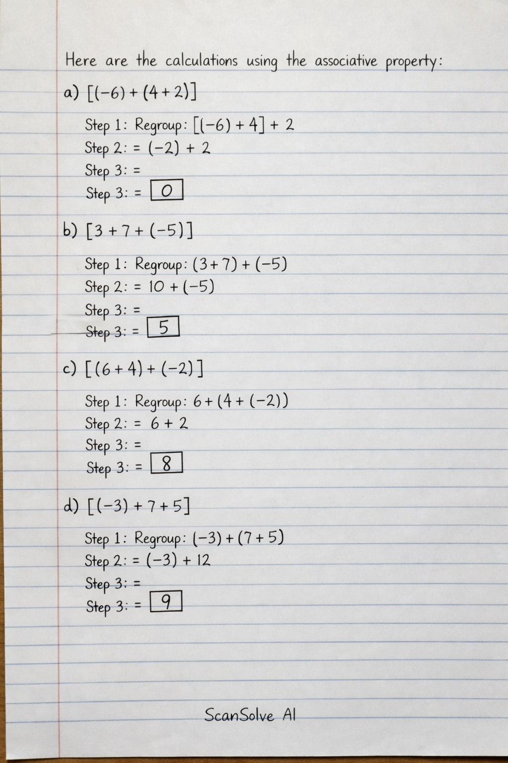 Handwritten step-by-step solution preview
