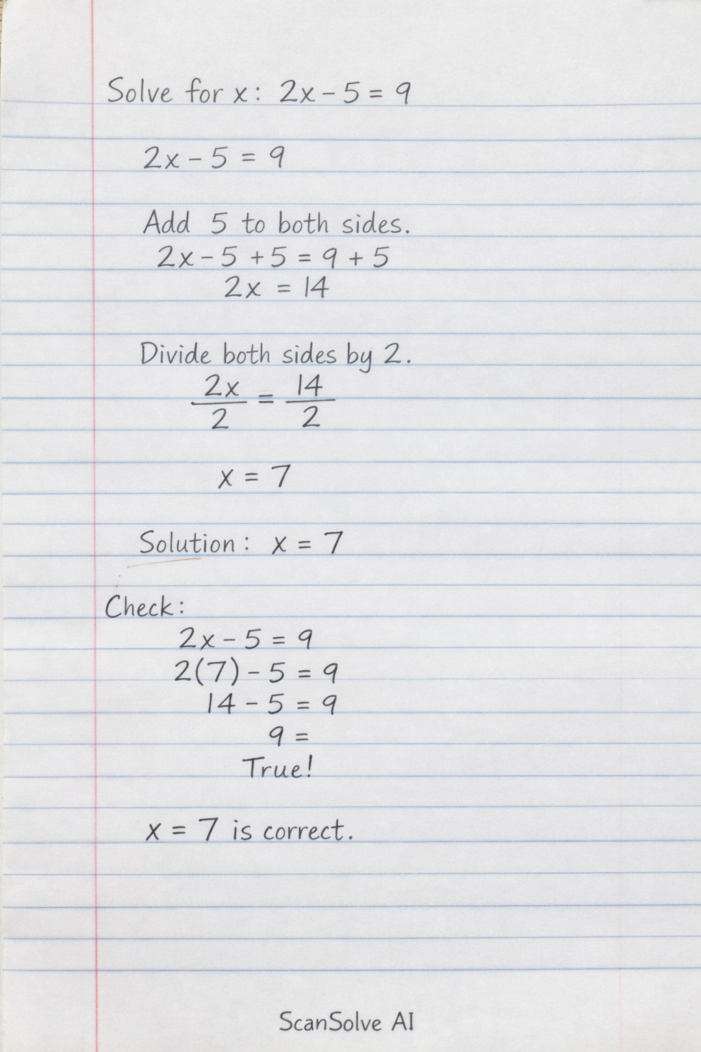 Handwritten step-by-step solution preview