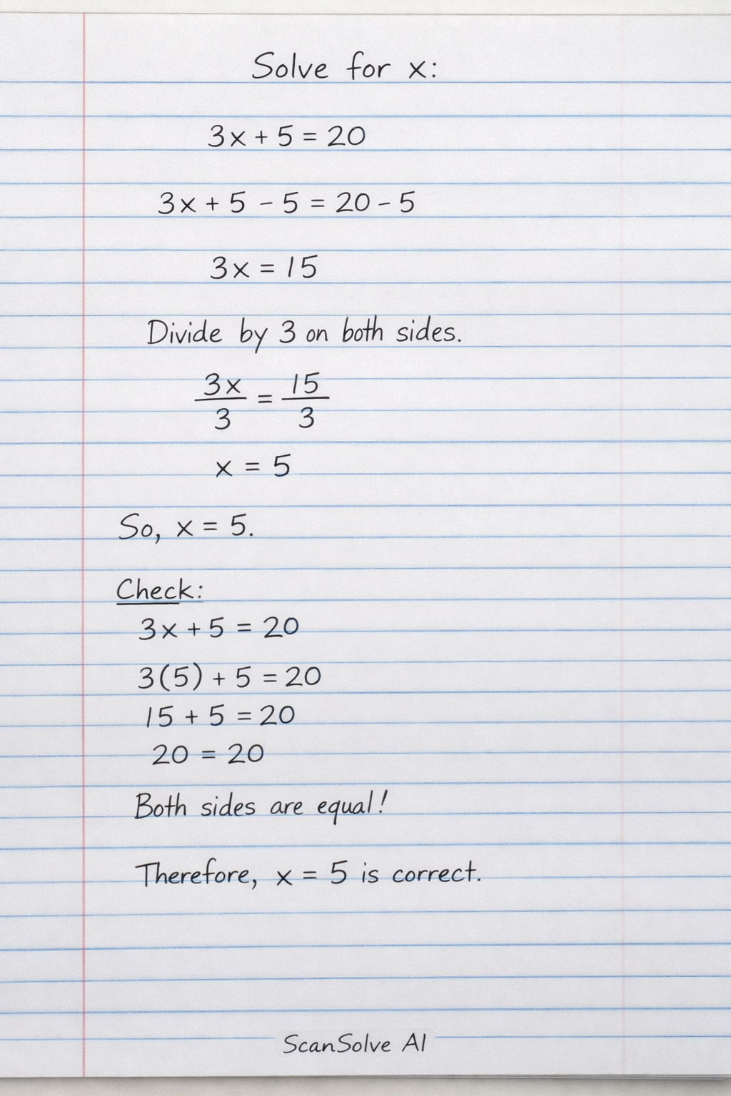 Handwritten step-by-step solution preview