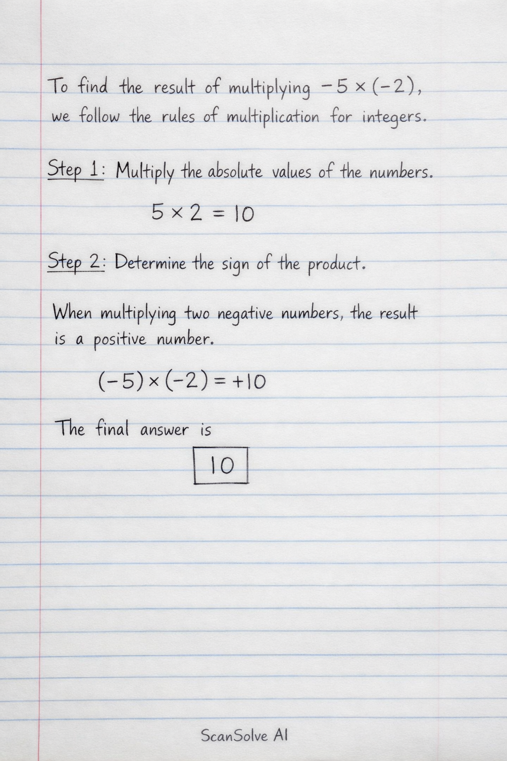 Handwritten step-by-step solution preview