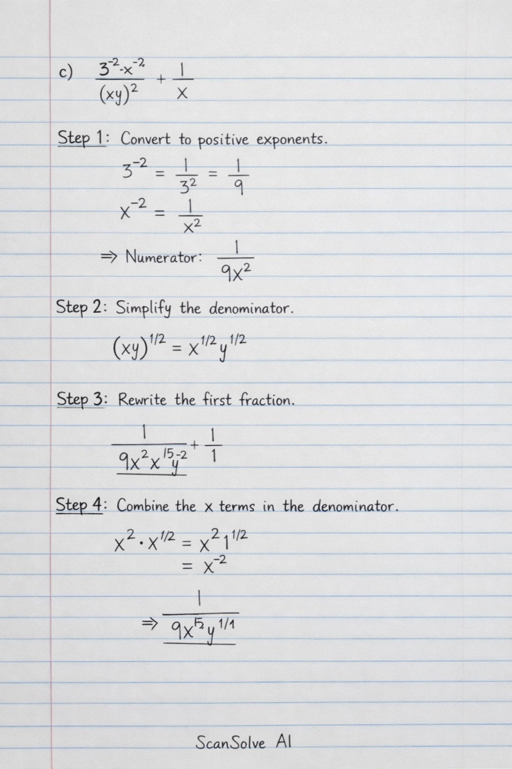 Handwritten step-by-step solution preview