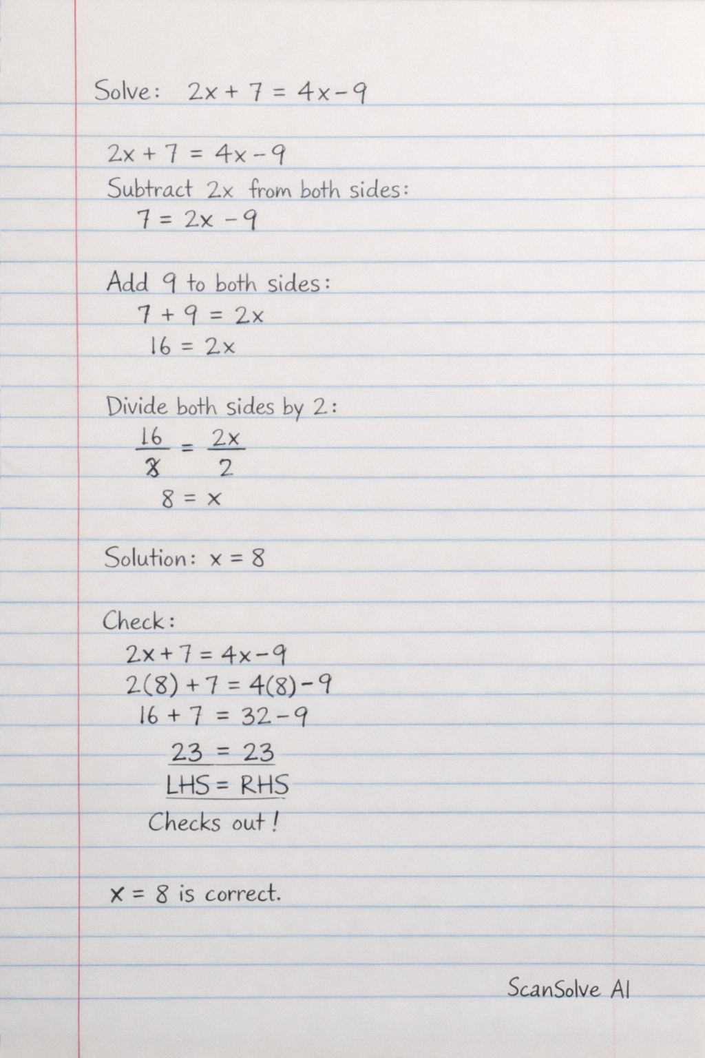 Handwritten step-by-step solution preview