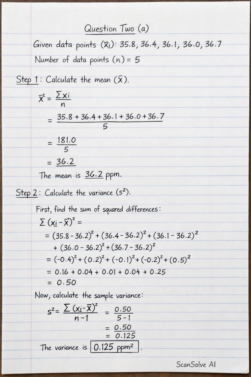 Handwritten step-by-step solution preview