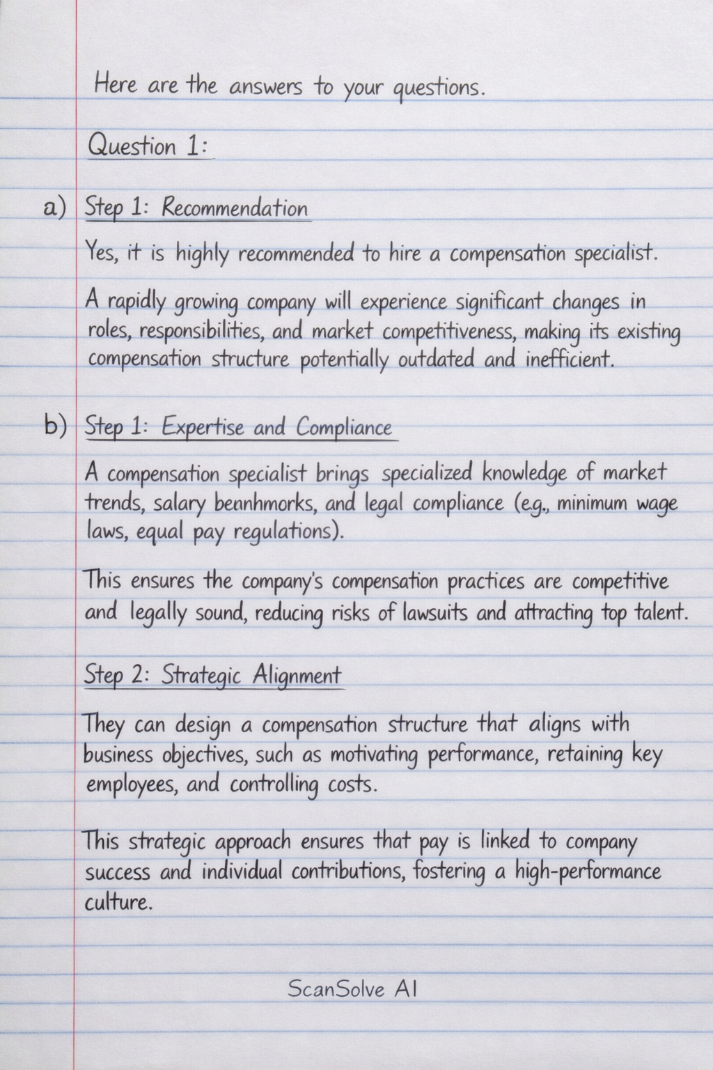 Handwritten step-by-step solution preview