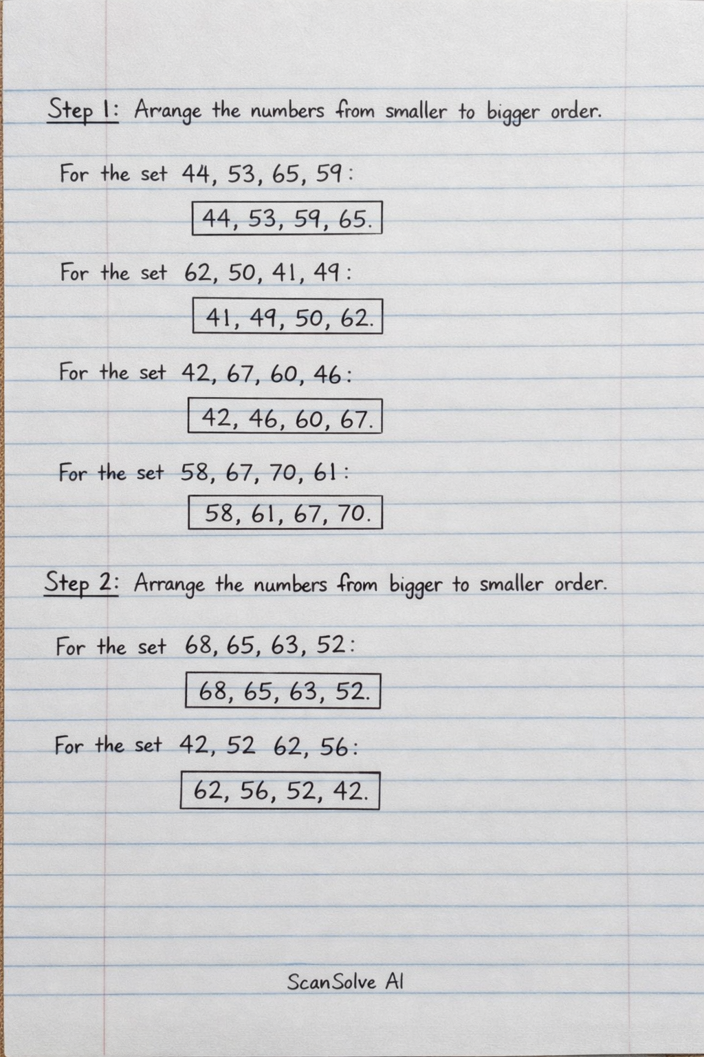 Handwritten step-by-step solution preview