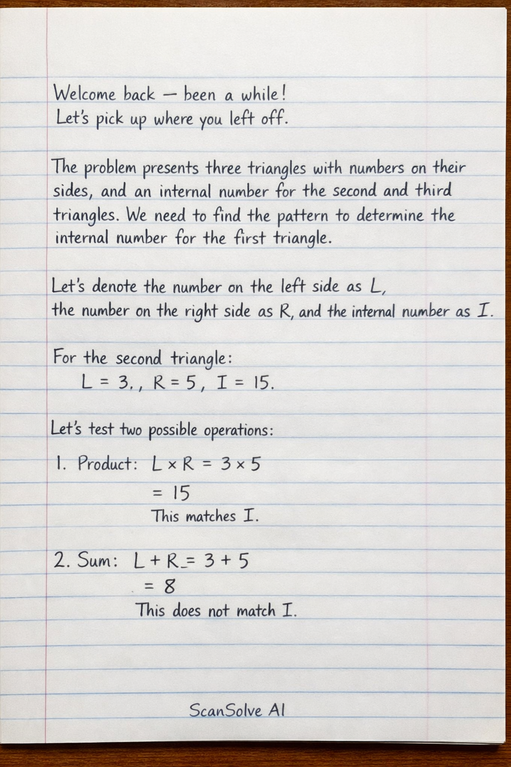 Handwritten step-by-step solution preview