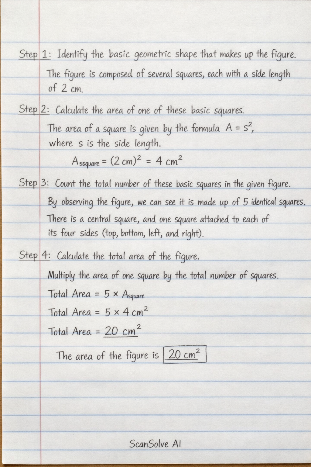 Handwritten step-by-step solution preview