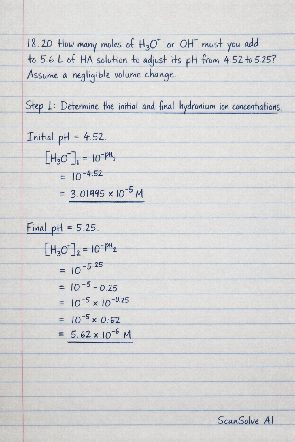 Handwritten step-by-step solution preview