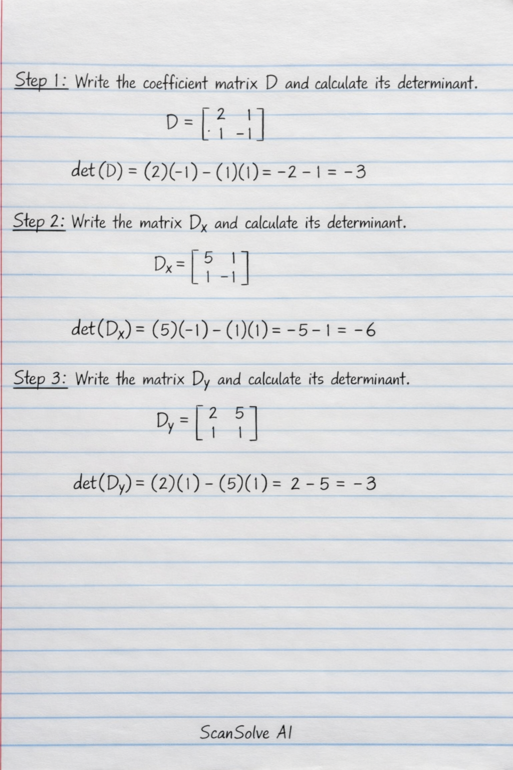 Handwritten step-by-step solution preview