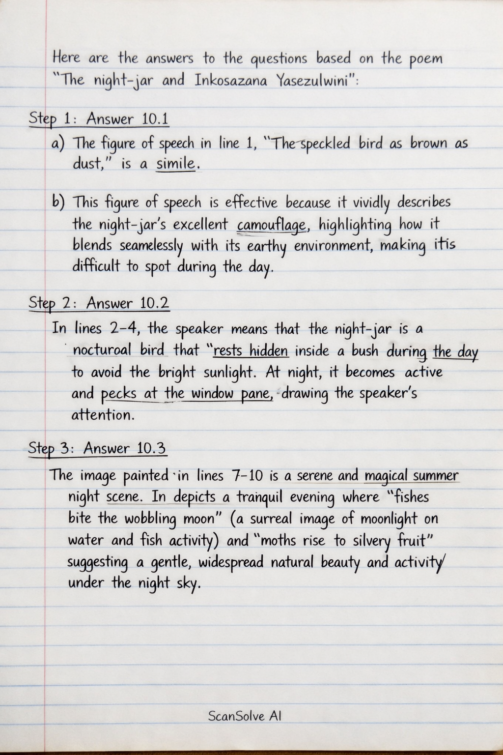 Handwritten step-by-step solution preview