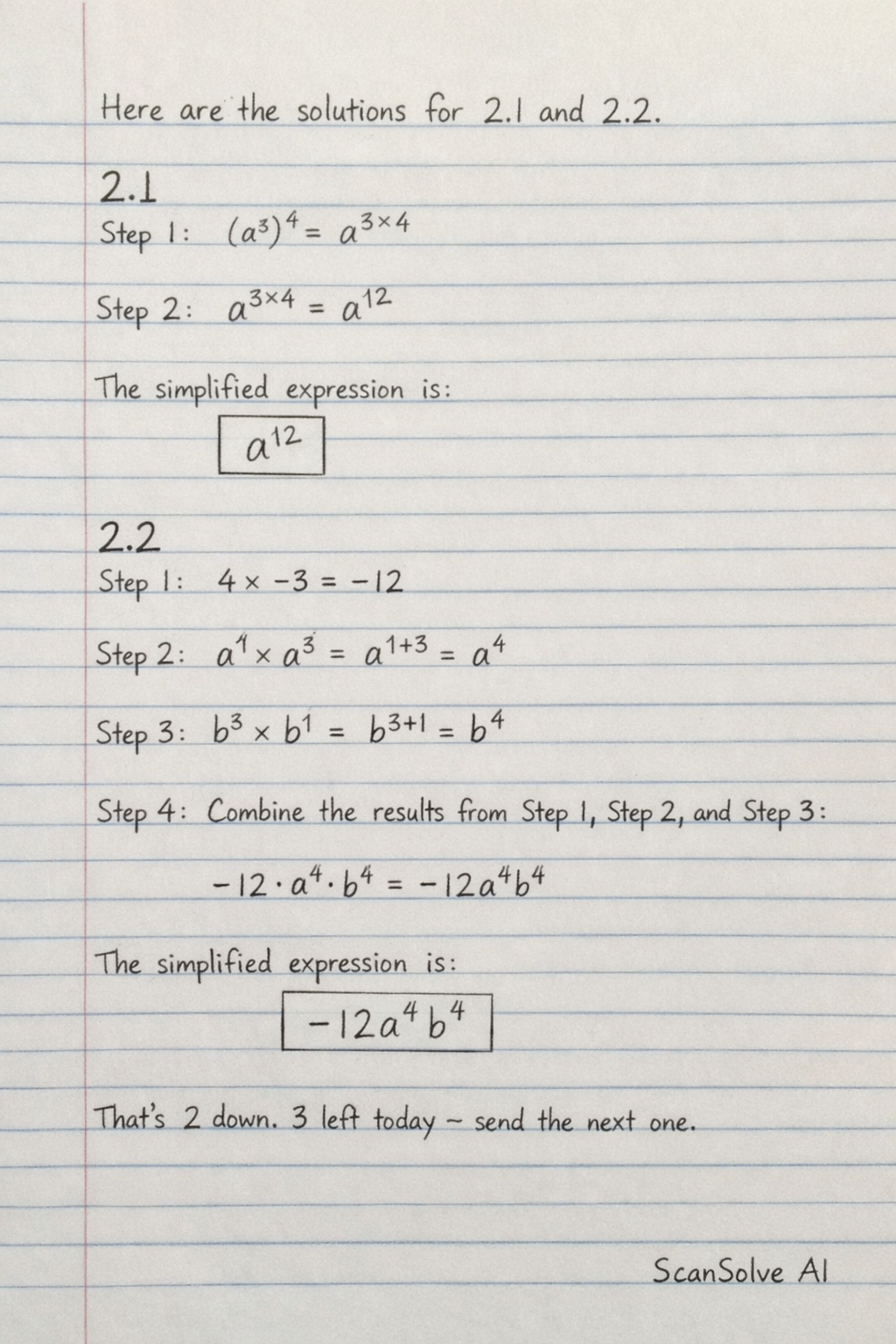 Handwritten step-by-step solution preview