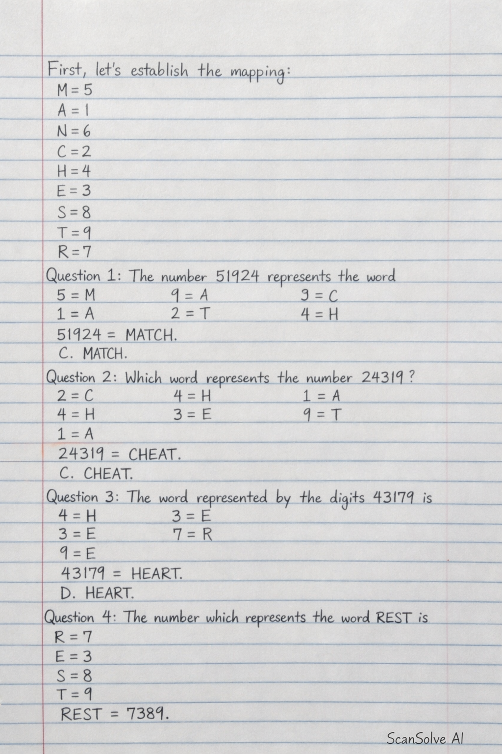 Handwritten step-by-step solution preview