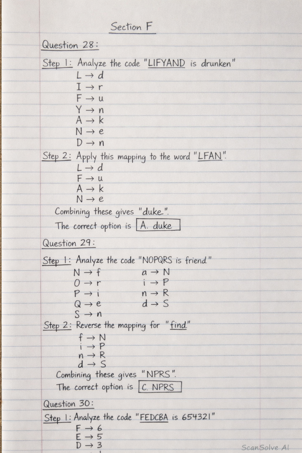 Handwritten step-by-step solution preview