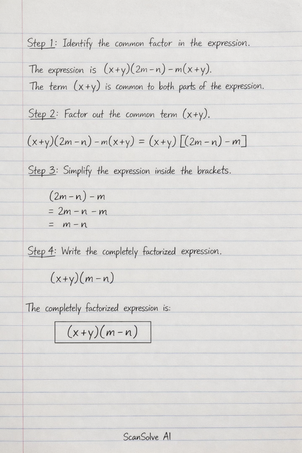Handwritten step-by-step solution preview
