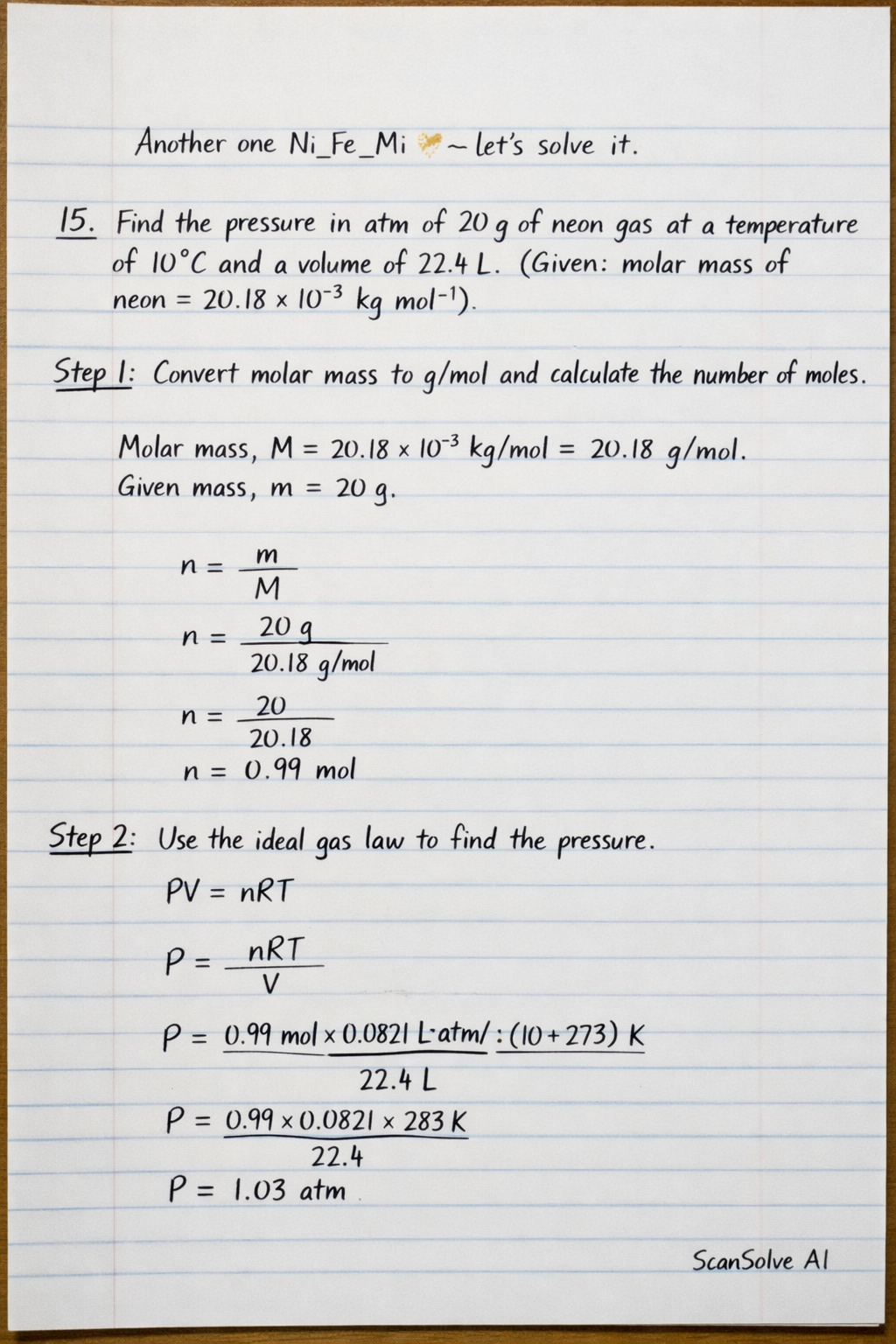 Handwritten step-by-step solution preview