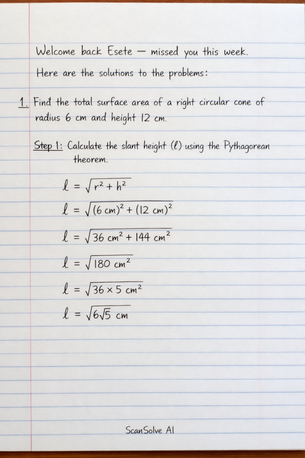 Handwritten step-by-step solution preview