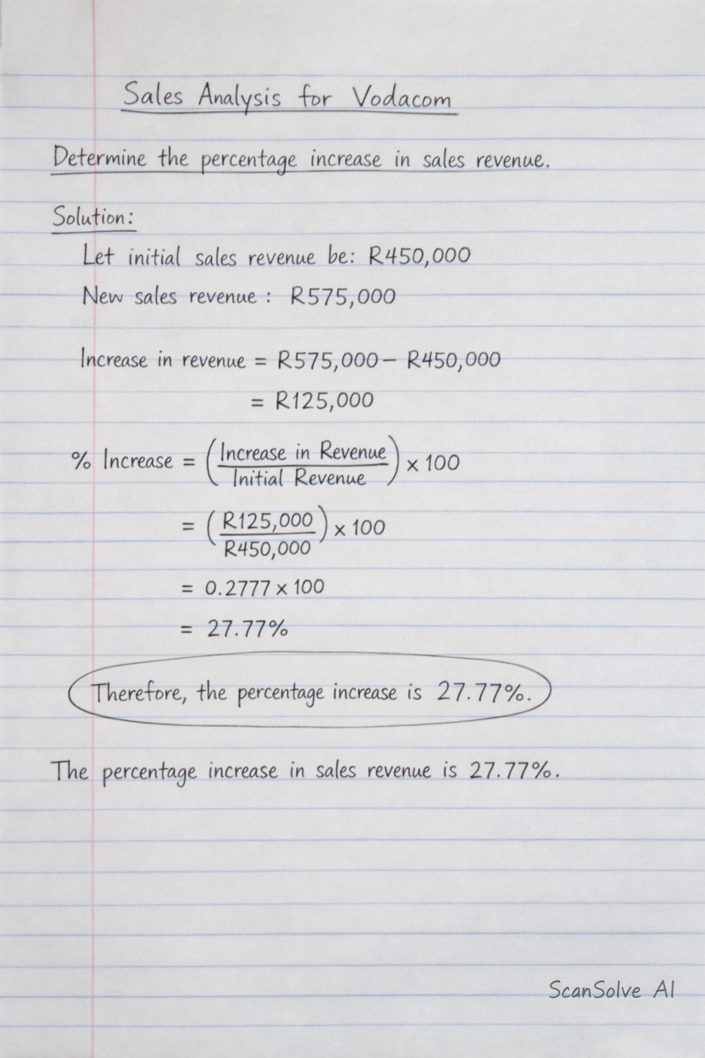 Handwritten step-by-step solution preview