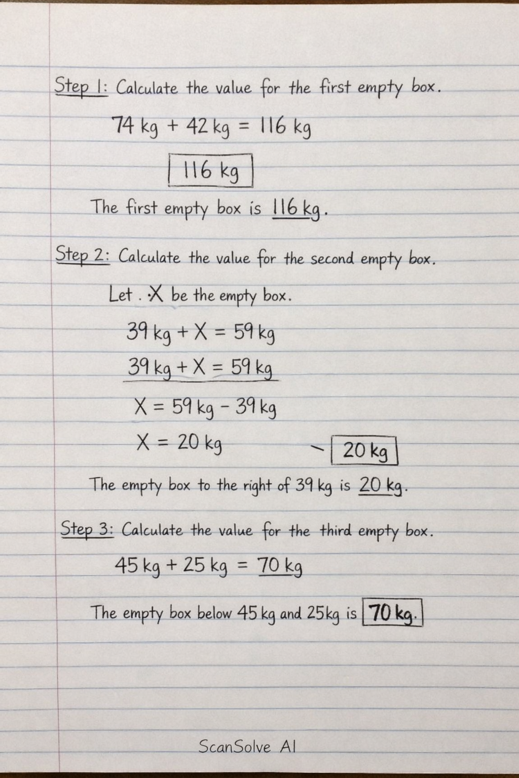 Handwritten step-by-step solution preview