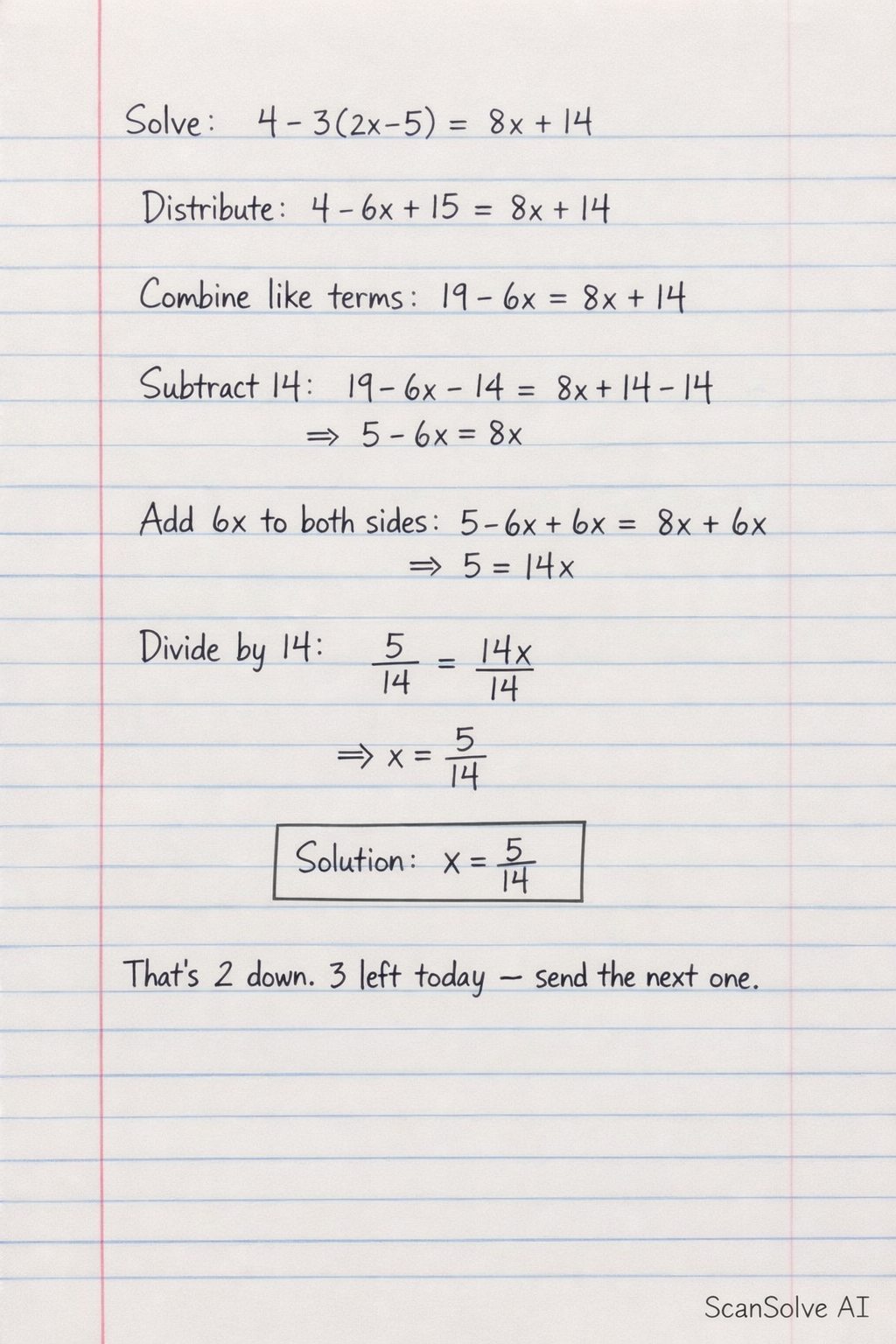Handwritten step-by-step solution preview