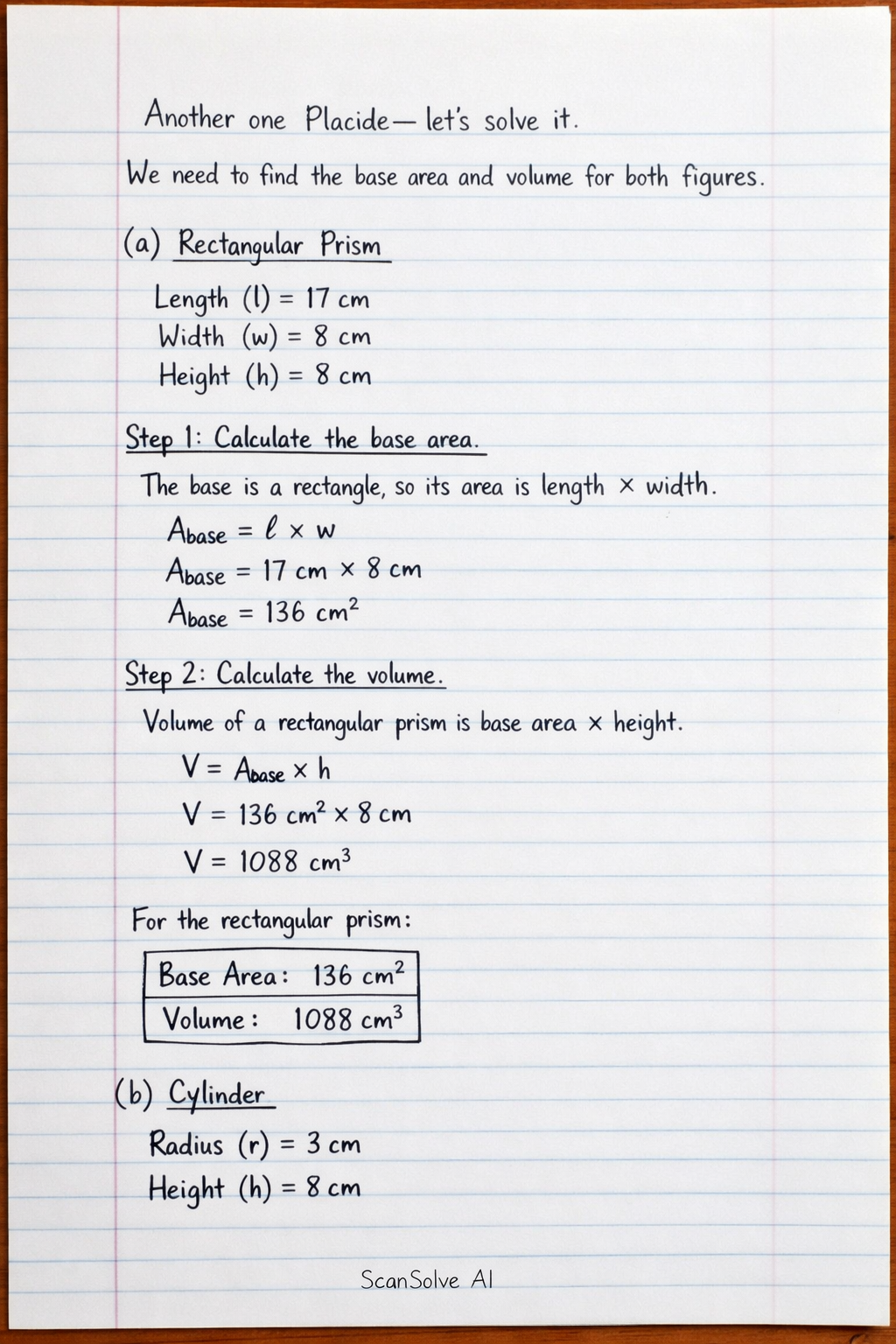 Handwritten step-by-step solution preview
