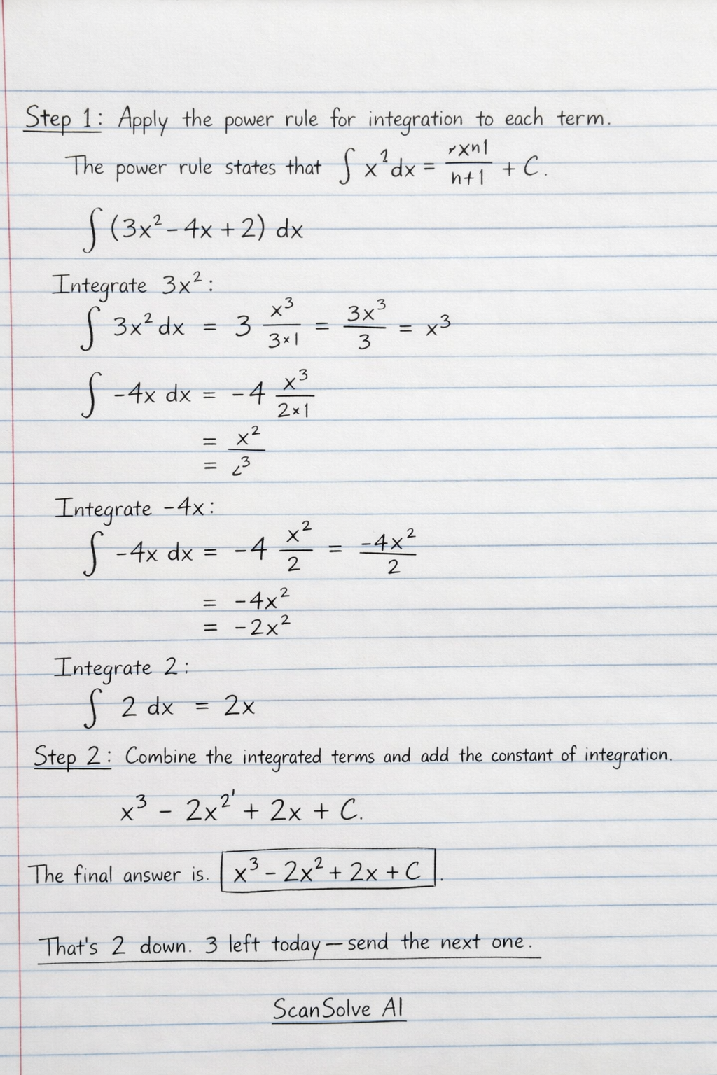 Handwritten step-by-step solution preview
