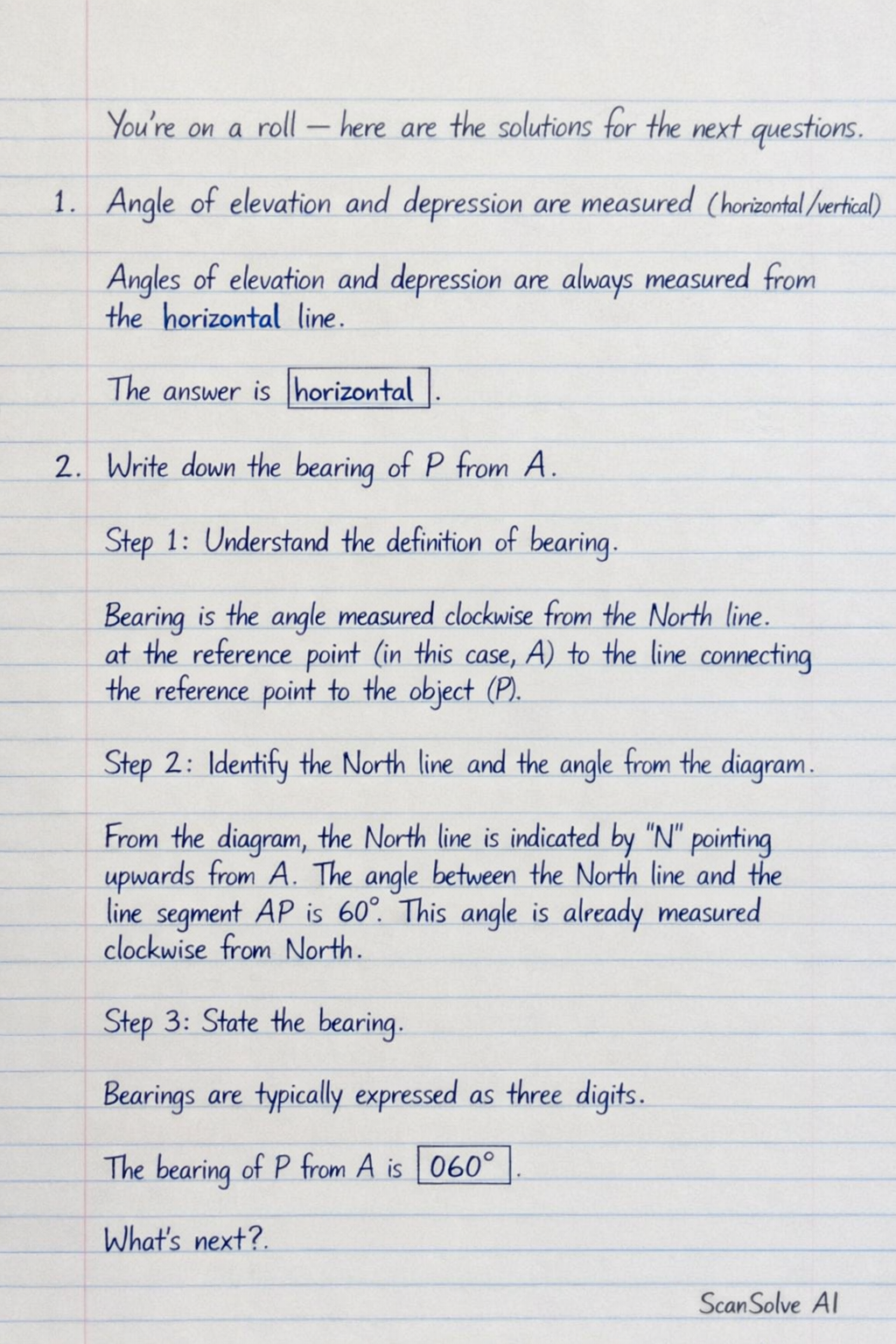 Handwritten step-by-step solution preview