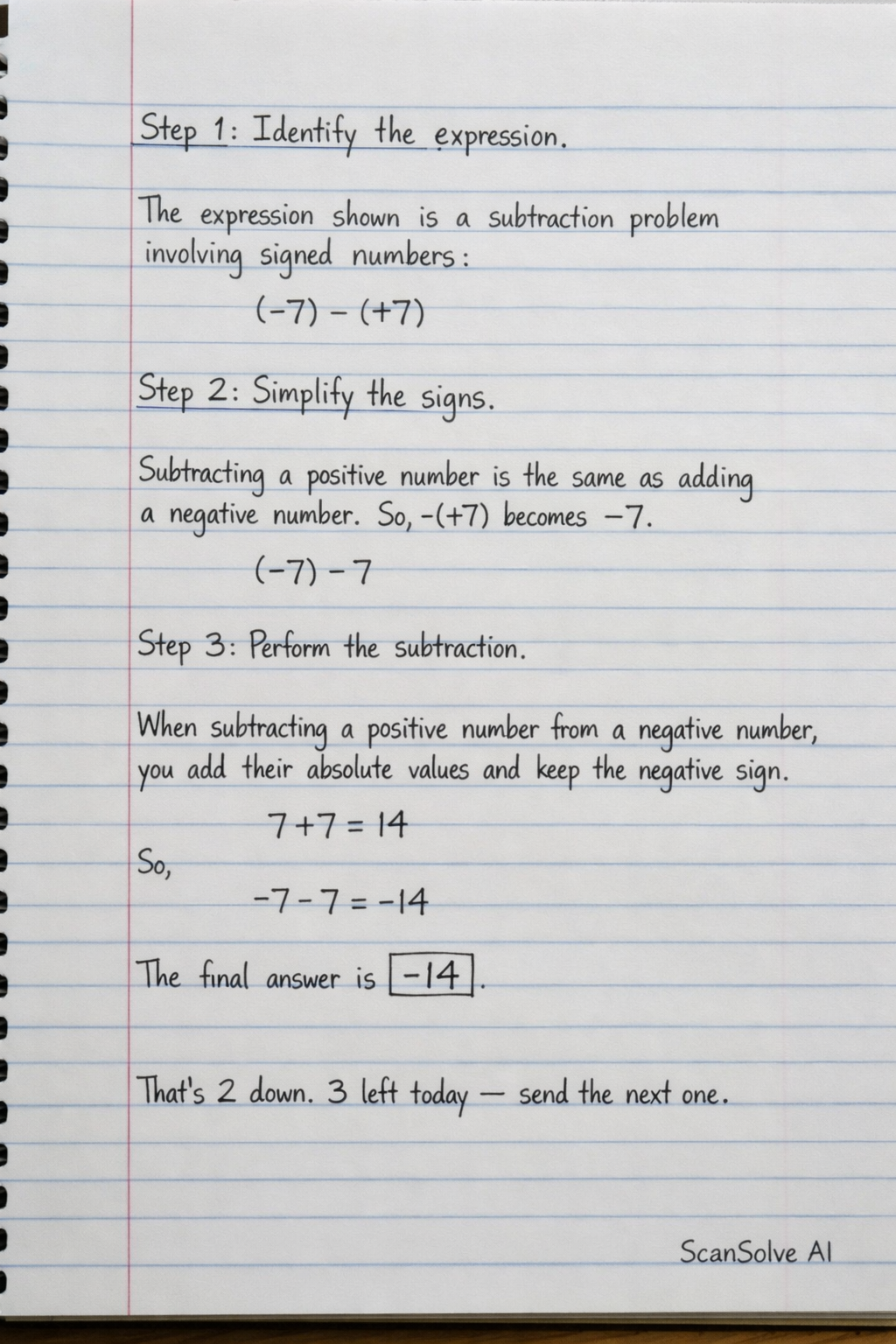 Handwritten step-by-step solution preview