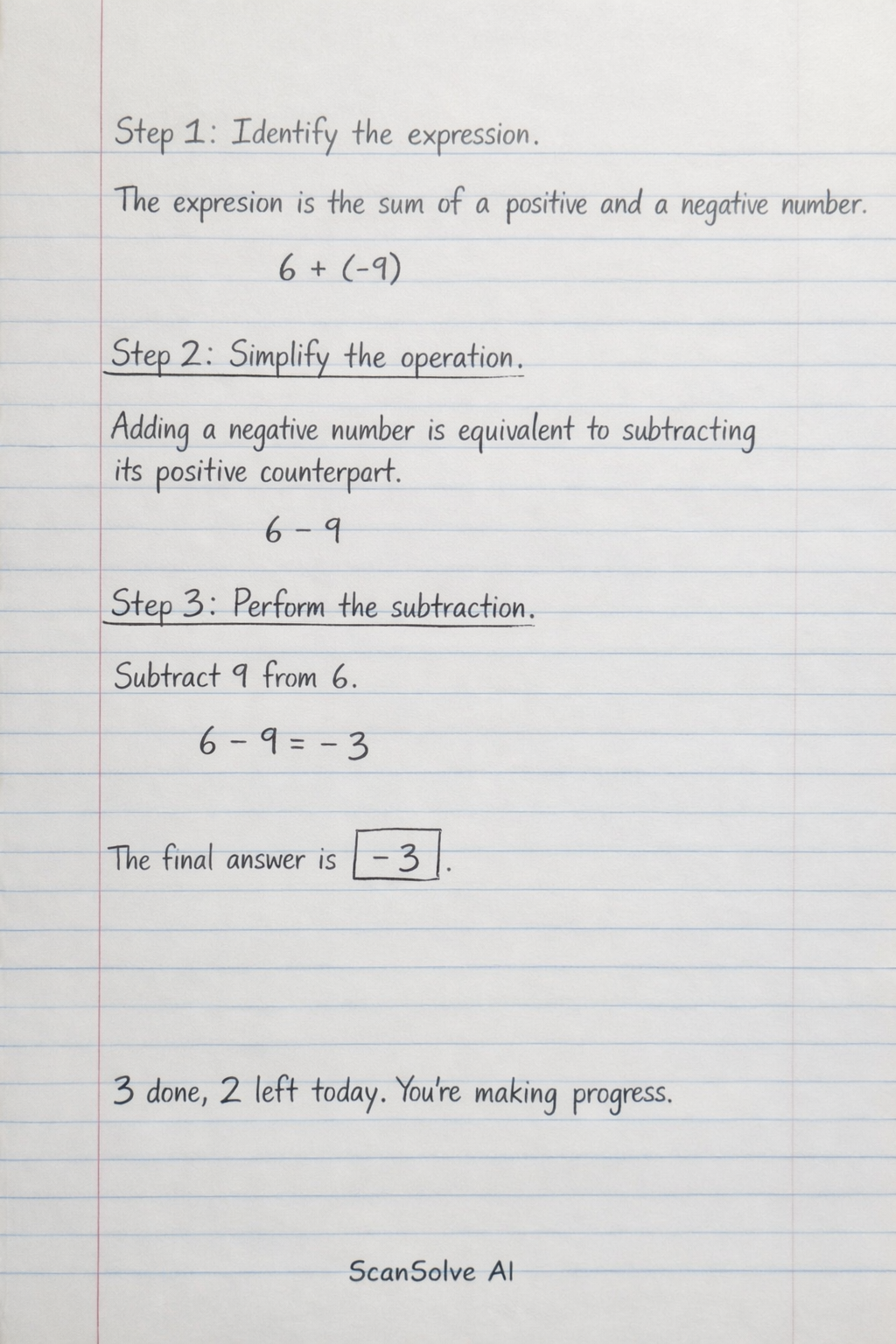 Handwritten step-by-step solution preview
