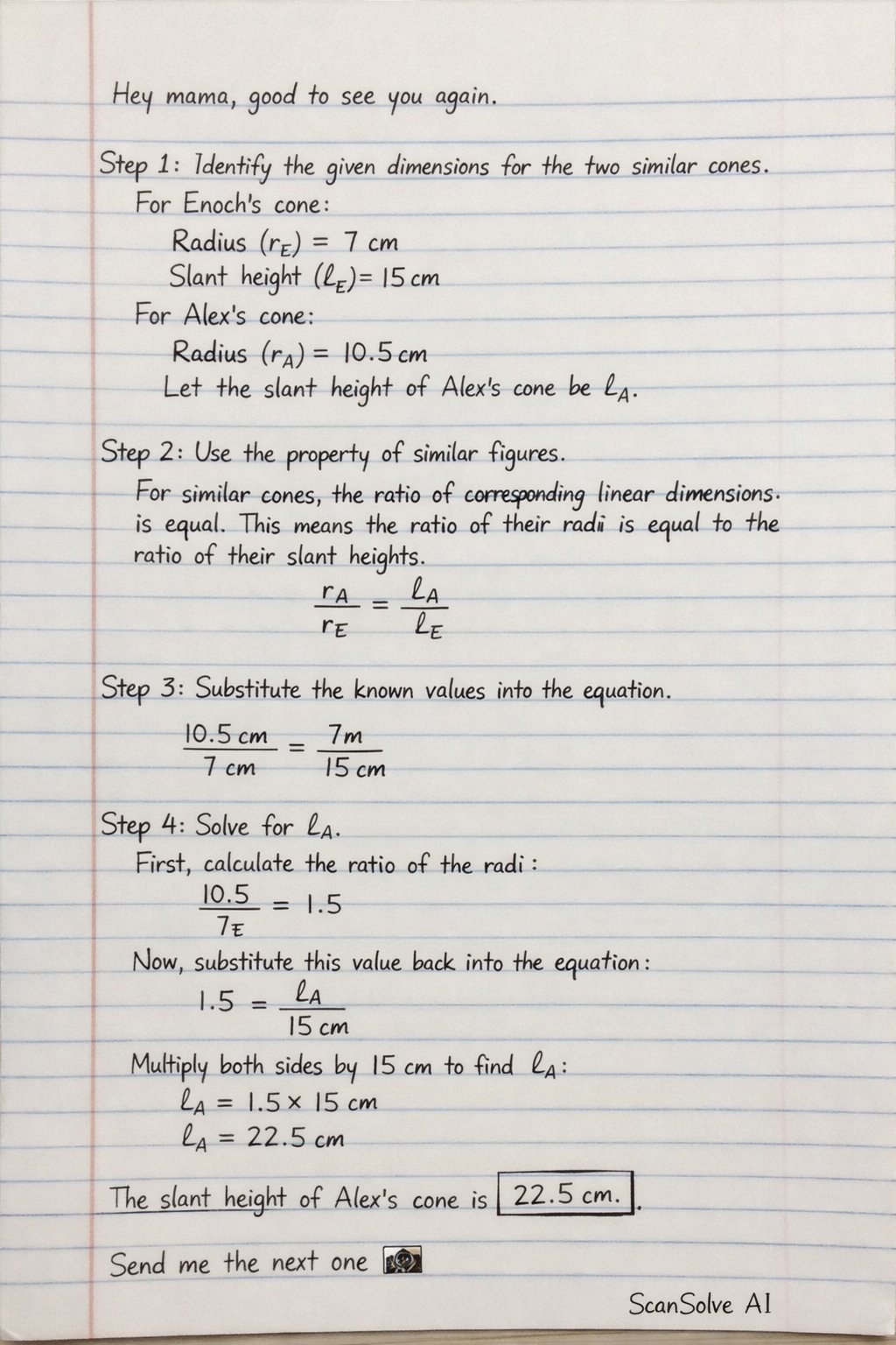 Handwritten step-by-step solution preview