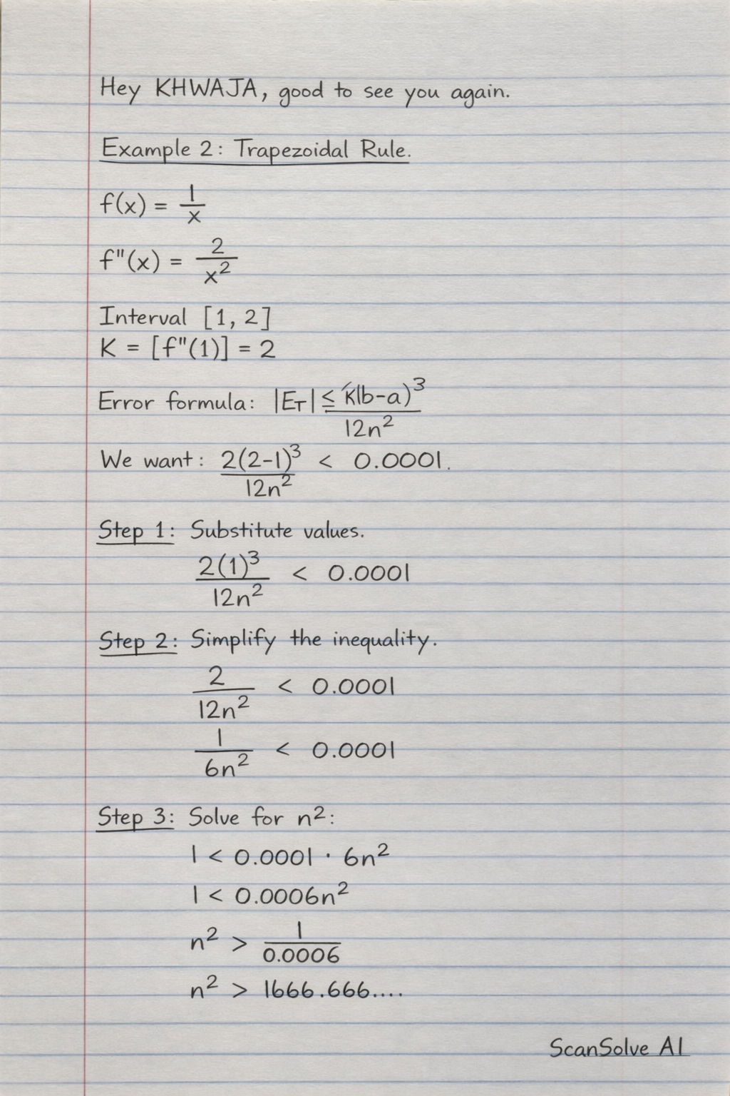 Handwritten step-by-step solution preview