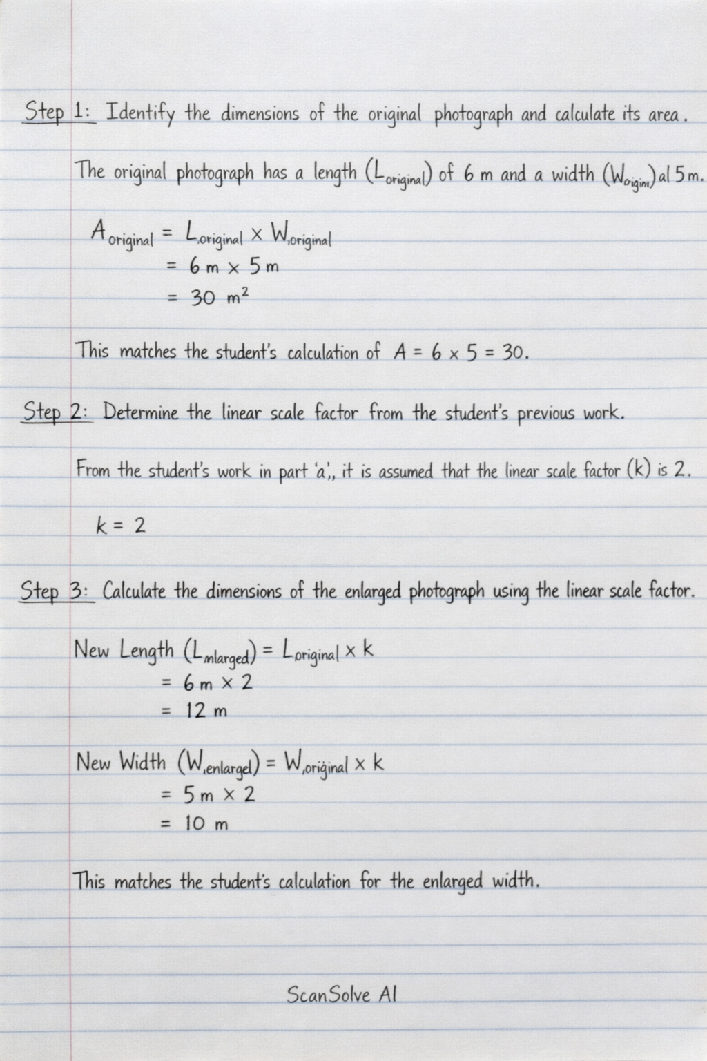 Handwritten step-by-step solution preview