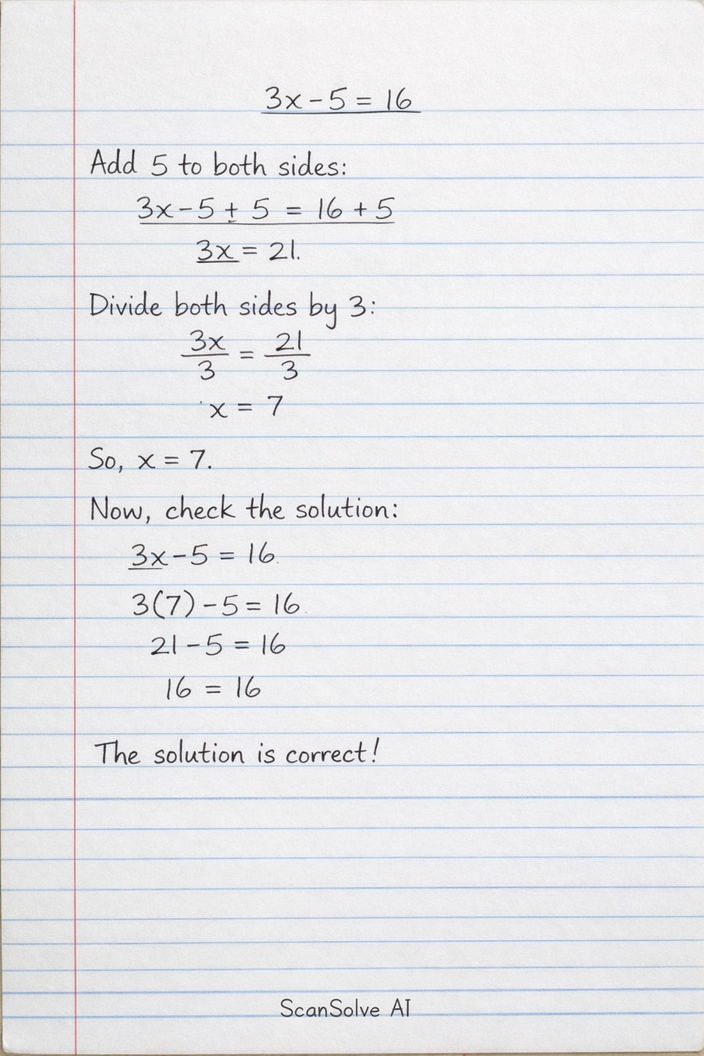 Handwritten step-by-step solution preview