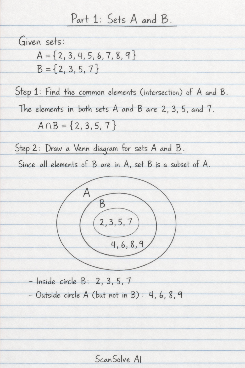 Handwritten step-by-step solution preview
