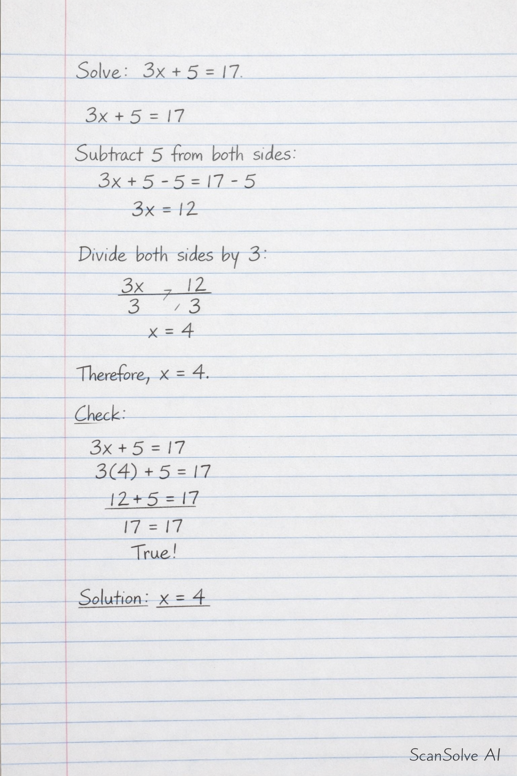 Handwritten step-by-step solution preview