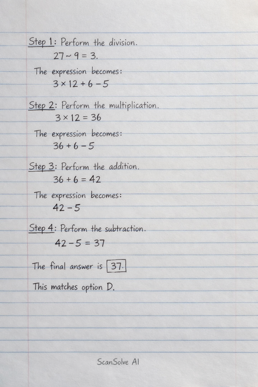 Handwritten step-by-step solution preview