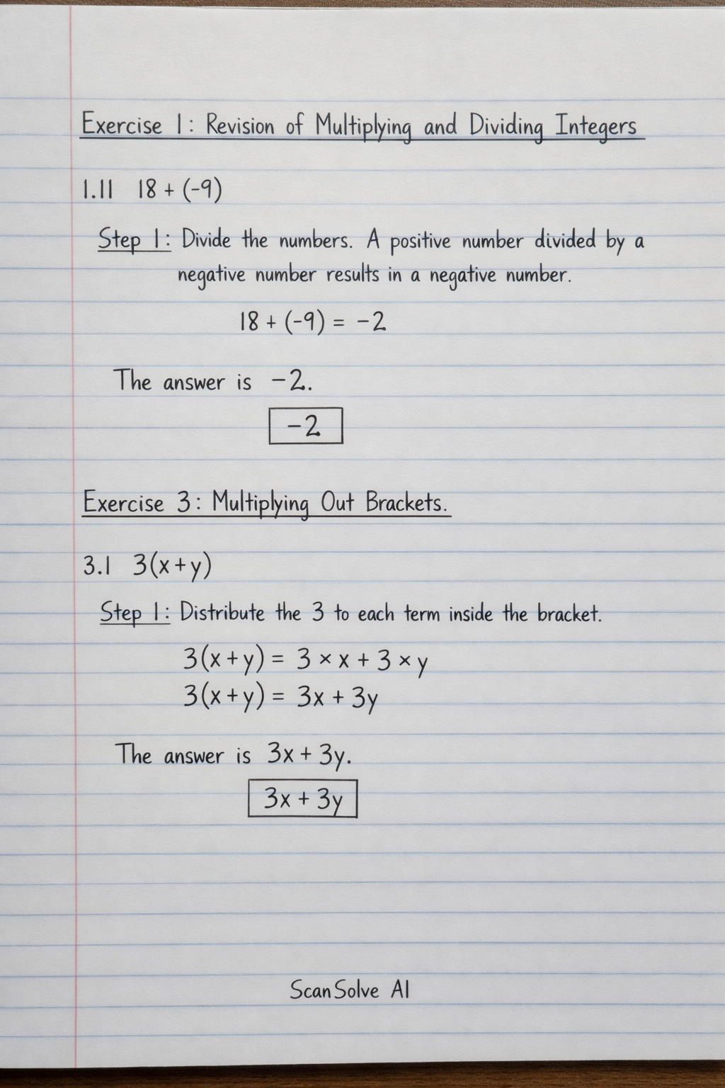 Handwritten step-by-step solution preview