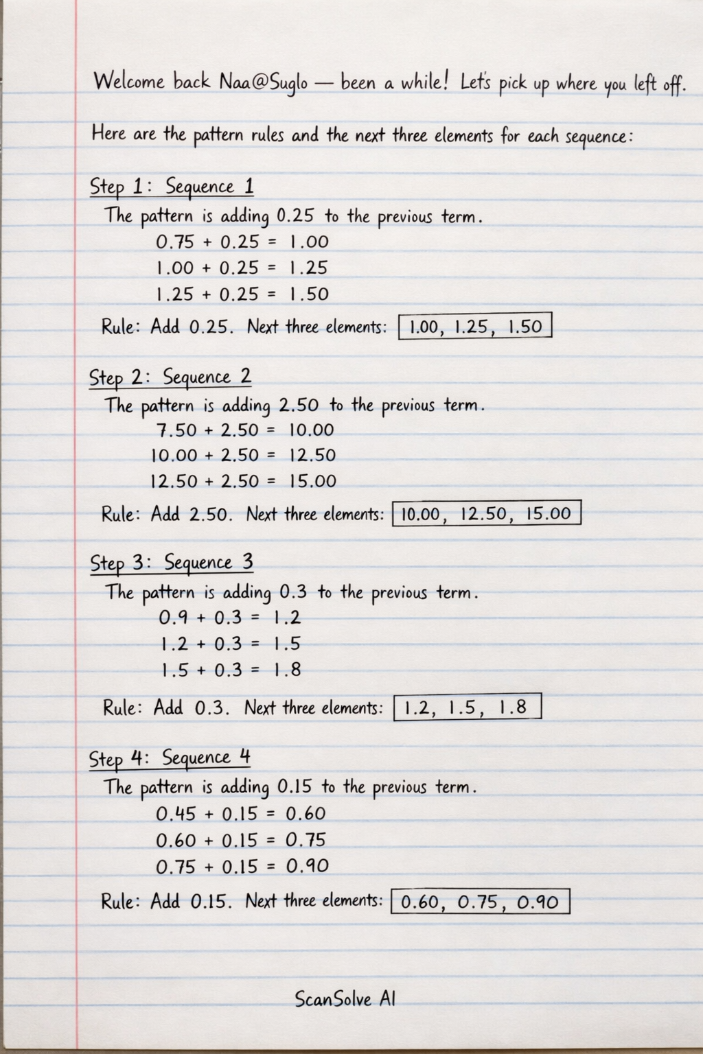 Handwritten step-by-step solution preview