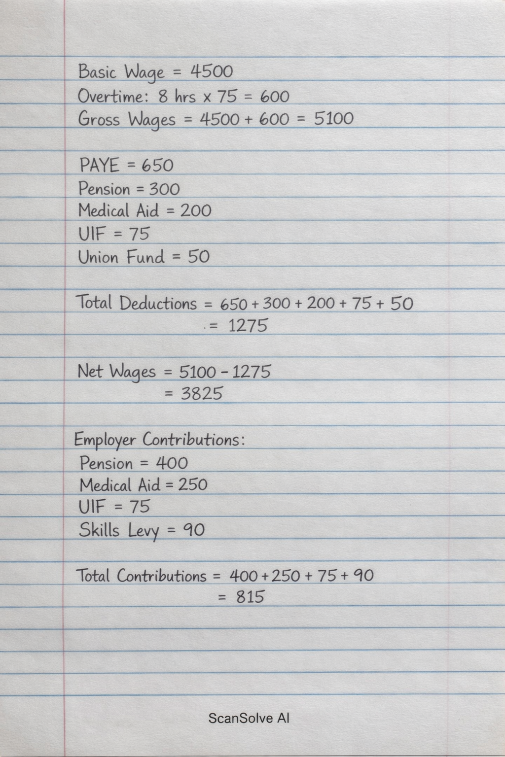 Handwritten step-by-step solution preview