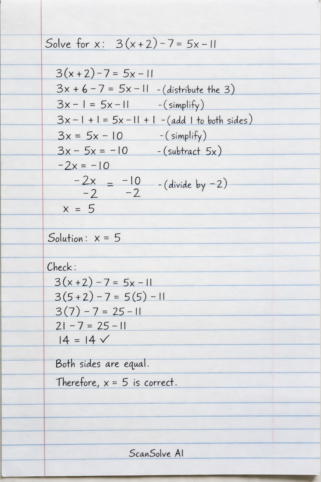 Handwritten step-by-step solution preview