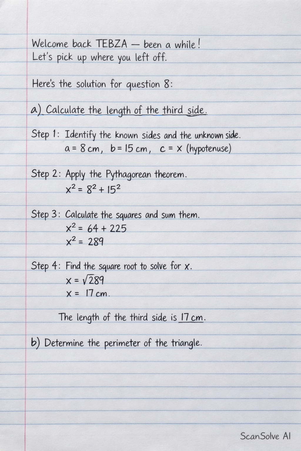 Handwritten step-by-step solution preview