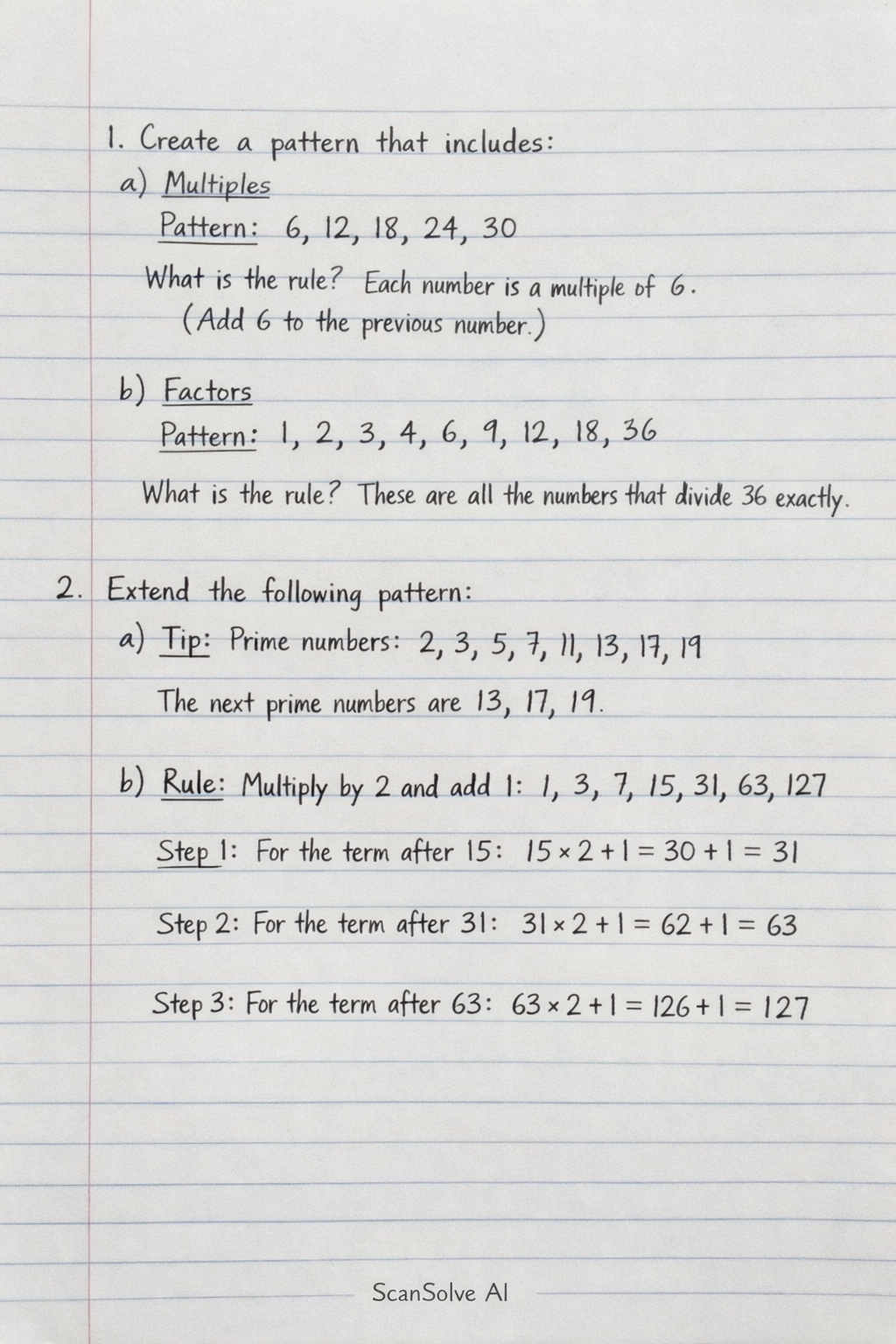 Handwritten step-by-step solution preview