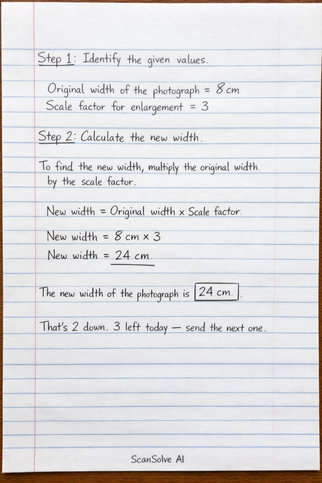 Handwritten step-by-step solution preview