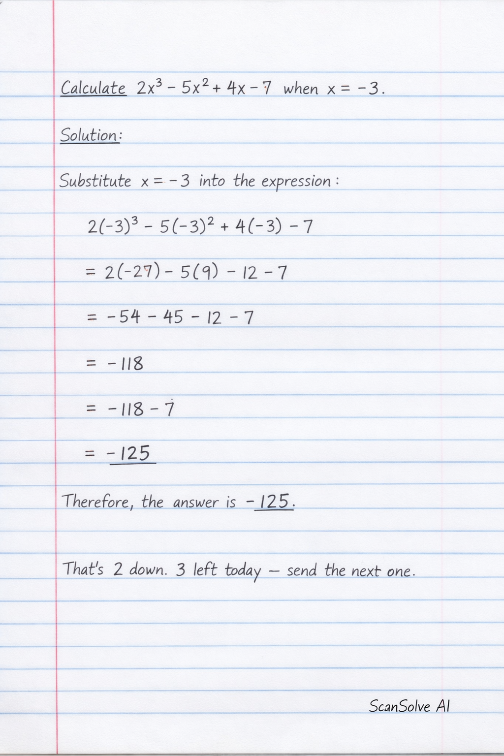 Handwritten step-by-step solution preview