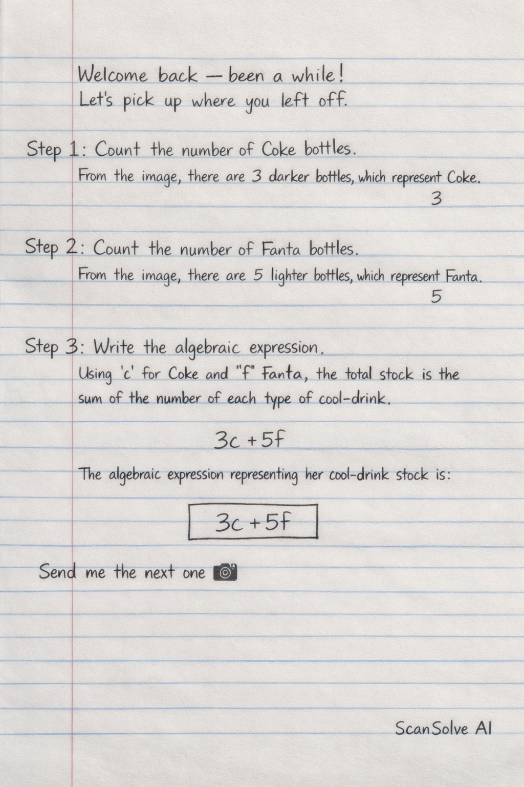 Handwritten step-by-step solution preview